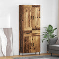Funktionsmoebel Highboard Altholz Holzwerkstoff Scharnierturen Metallgriffen, natur