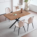 Wohnraumtisch aus MDF mit Samtbezug beige