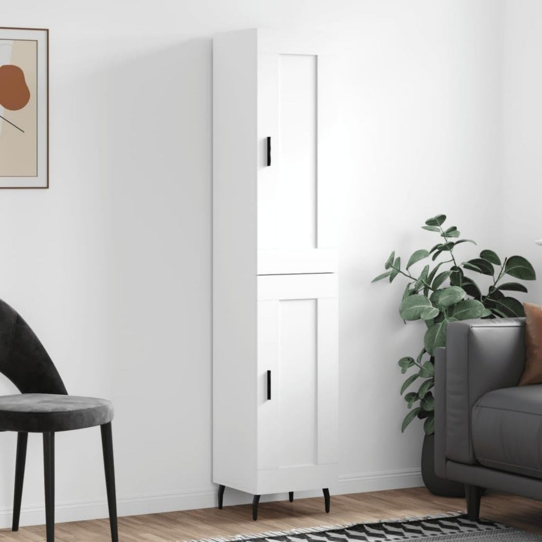 Kommode natur mit Tueren mit Metallgestell