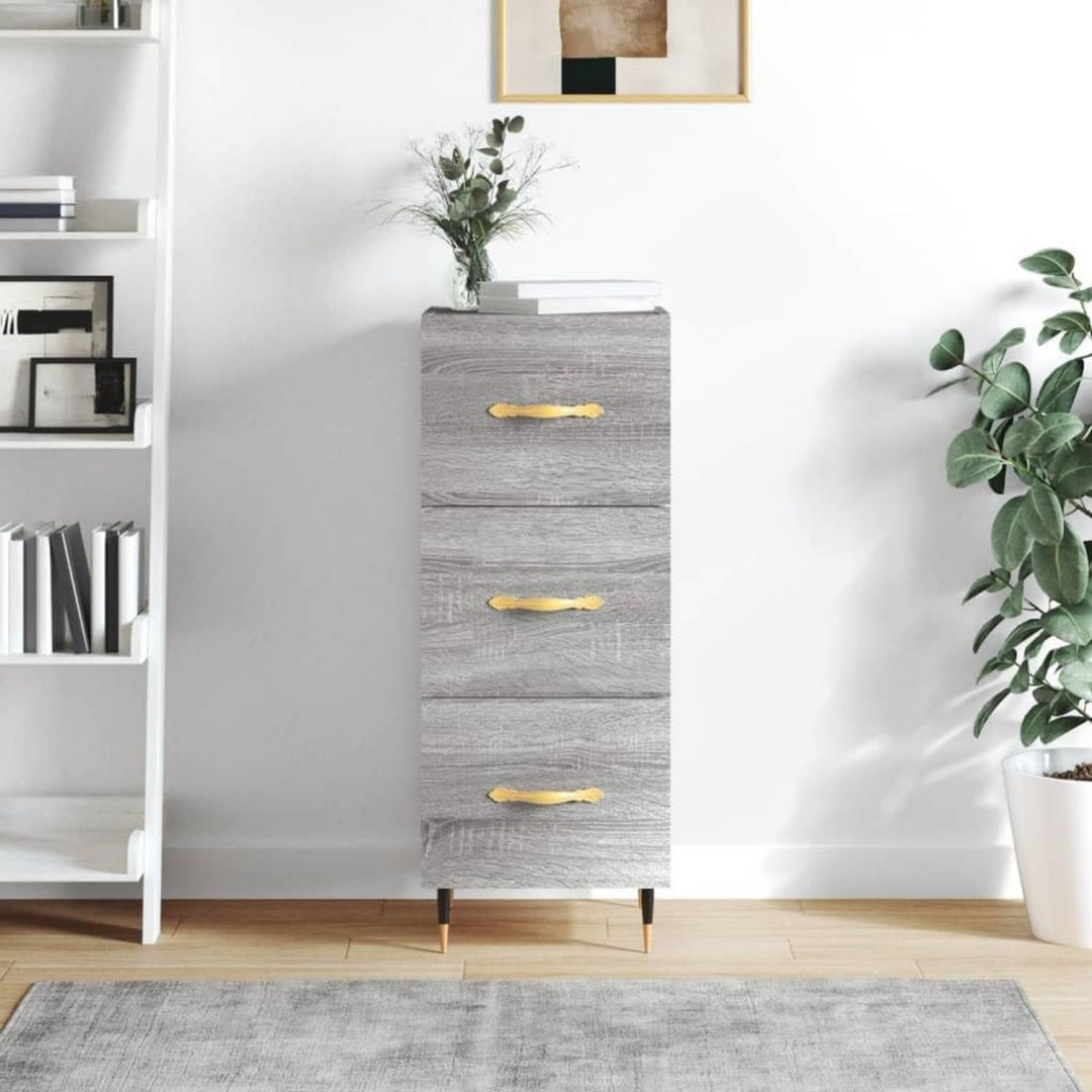 Aufbewahrungsschrank mit Schubladen 34,5 x 34 x 90 cm grau