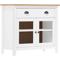 Schubladenschrank Sideboard massivem Kiefernholz Schubladen braun