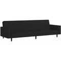 Wohnzimmersofa mit Samtbezug schwarz