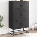 Schrankmoebel mit Tueren 68,5x38,5x123,5 cm schwarz