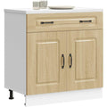 Stauraumschrank mit Schubladen 80 x 46 x 81,5 cm eiche