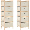 Nachtkonsole mit Schubladen mit Stauraum beige