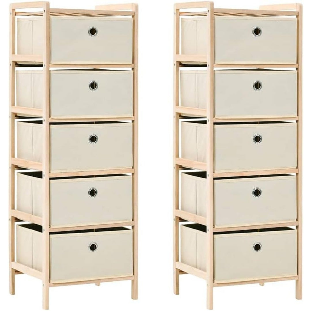 Nachtkonsole mit Schubladen mit Stauraum beige