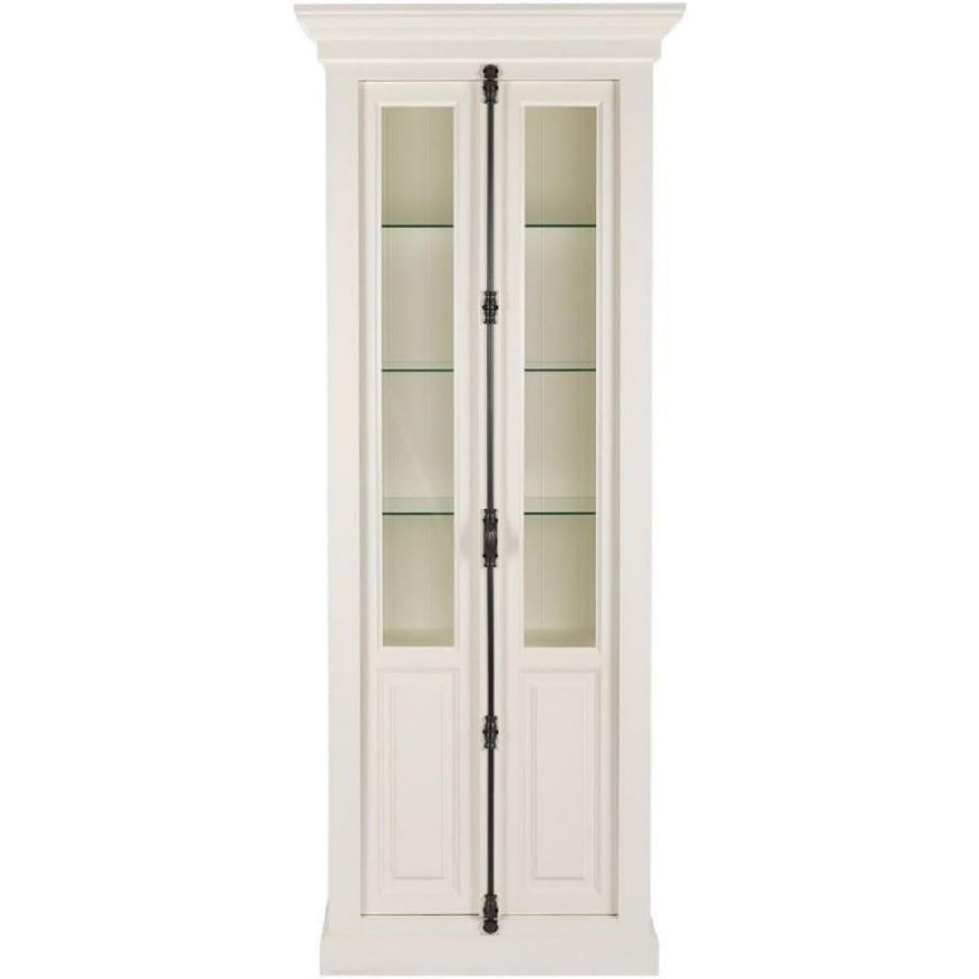 Stauraumschrank Landhausstil Vitrine Vitrinenschrank natur