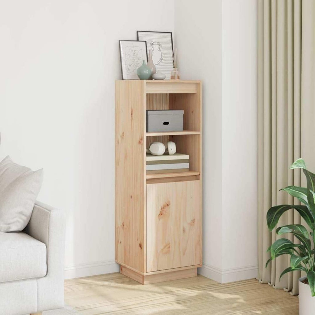 Schubladenschrank natur mit Tueren mit Glas